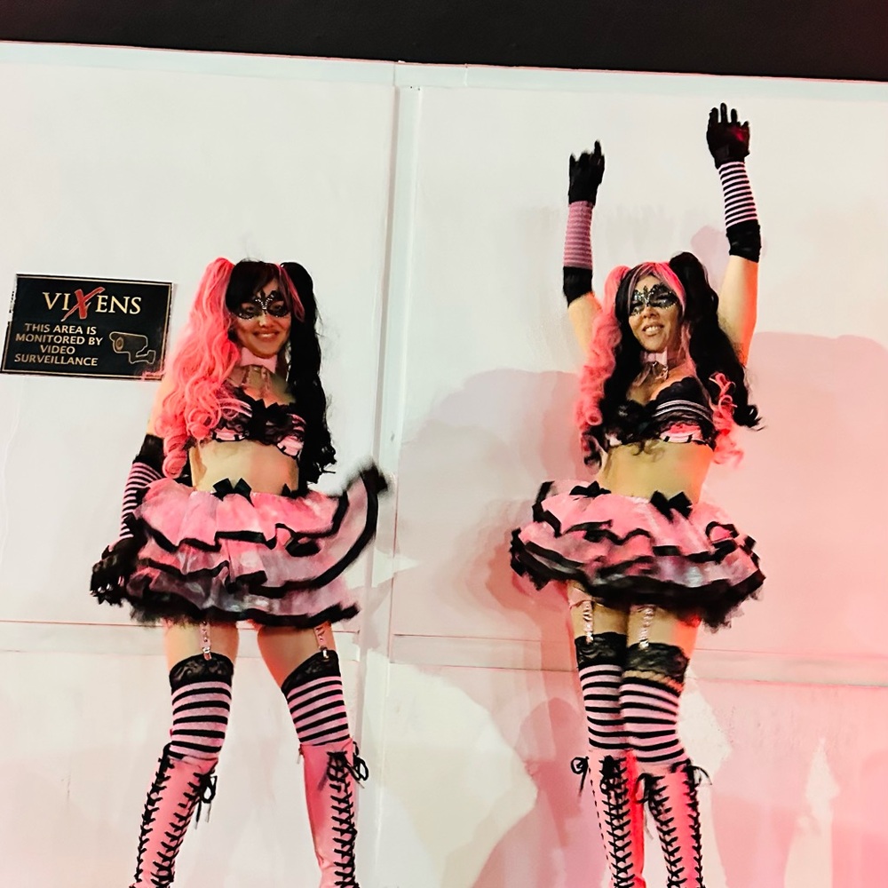 Pink and Black Doll Costume or Gogo or Festival
Set of 2